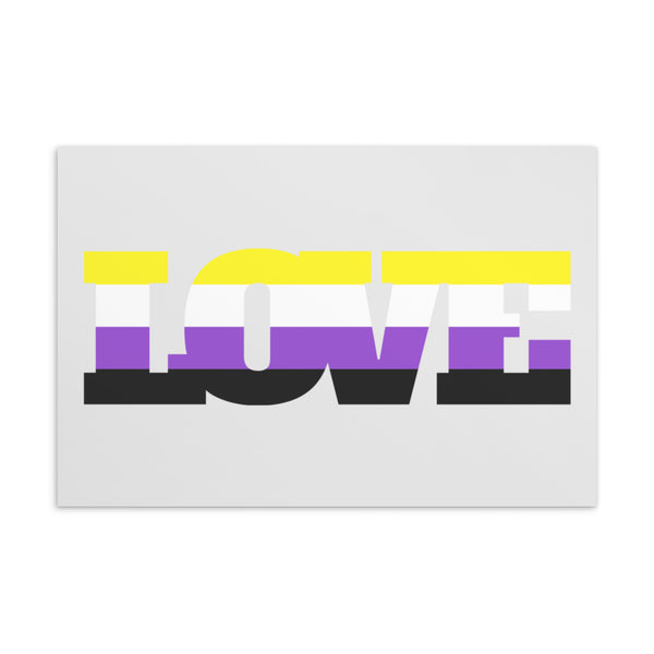  Non-binary Love Postcard by Queer In The World Originals sold by Queer In The World: The Shop - LGBT Merch Fashion