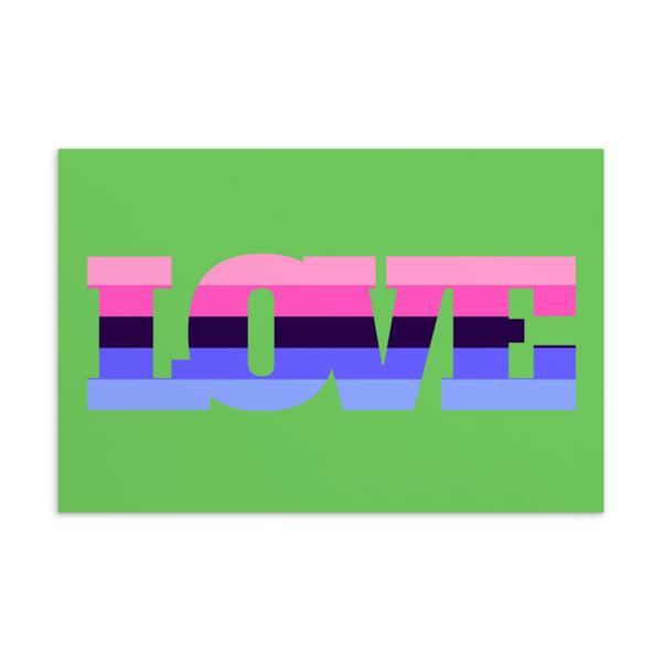  Omnisexual Love Postcard by Queer In The World Originals sold by Queer In The World: The Shop - LGBT Merch Fashion
