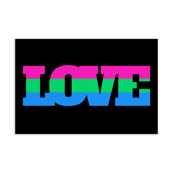  Polysexual Love Postcard by Queer In The World Originals sold by Queer In The World: The Shop - LGBT Merch Fashion