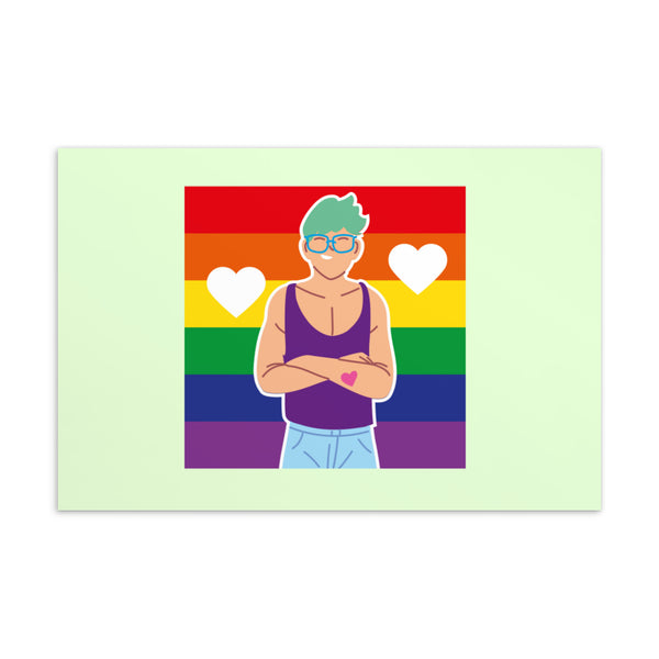  Queer Love Postcard by Queer In The World Originals sold by Queer In The World: The Shop - LGBT Merch Fashion