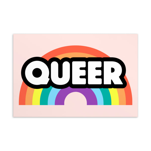  Queer Rainbow Postcard by Queer In The World Originals sold by Queer In The World: The Shop - LGBT Merch Fashion