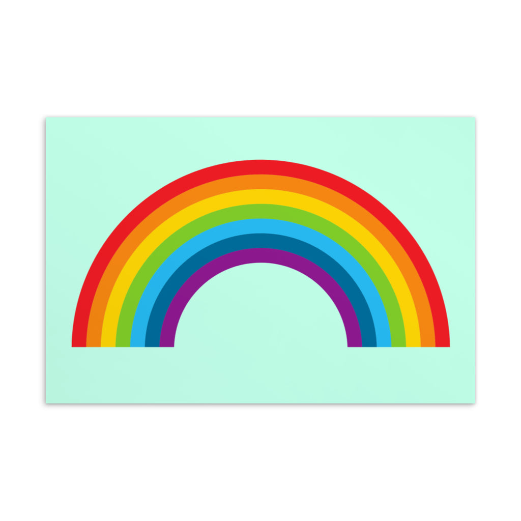  Rainbow Postcard by Printful sold by Queer In The World: The Shop - LGBT Merch Fashion