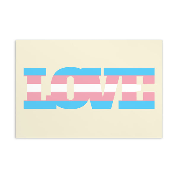  Transgender Love Postcard by Queer In The World Originals sold by Queer In The World: The Shop - LGBT Merch Fashion