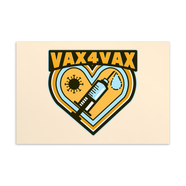  Vax 4 Vax Postcard by Queer In The World Originals sold by Queer In The World: The Shop - LGBT Merch Fashion