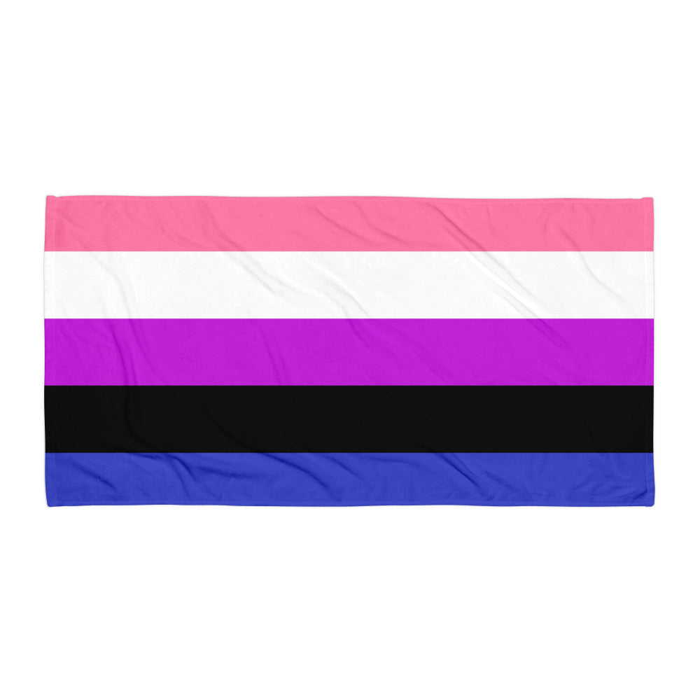  Genderfluid Pride Flag Towel by Queer In The World Originals sold by Queer In The World: The Shop - LGBT Merch Fashion