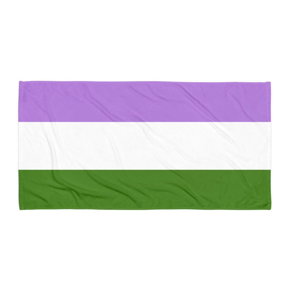  Genderqueer Pride Flag Towel by Queer In The World Originals sold by Queer In The World: The Shop - LGBT Merch Fashion