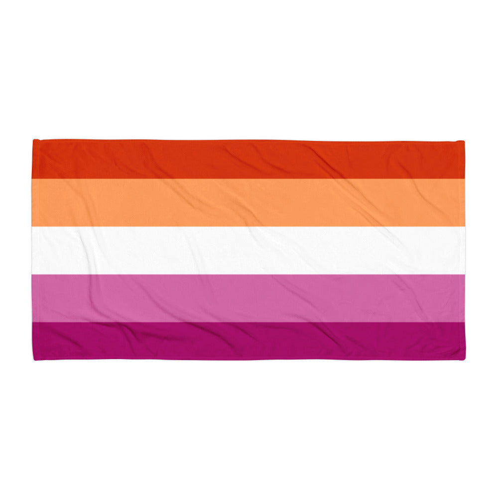 Lesbian Pride Flag Towel by Queer In The World Originals sold by Queer In The World: The Shop - LGBT Merch Fashion