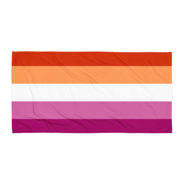  Lesbian Pride Flag Towel by Queer In The World Originals sold by Queer In The World: The Shop - LGBT Merch Fashion