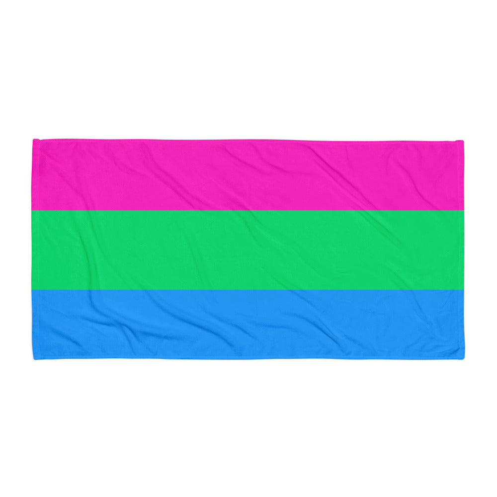  Polysexual Pride Flag Towel by Queer In The World Originals sold by Queer In The World: The Shop - LGBT Merch Fashion