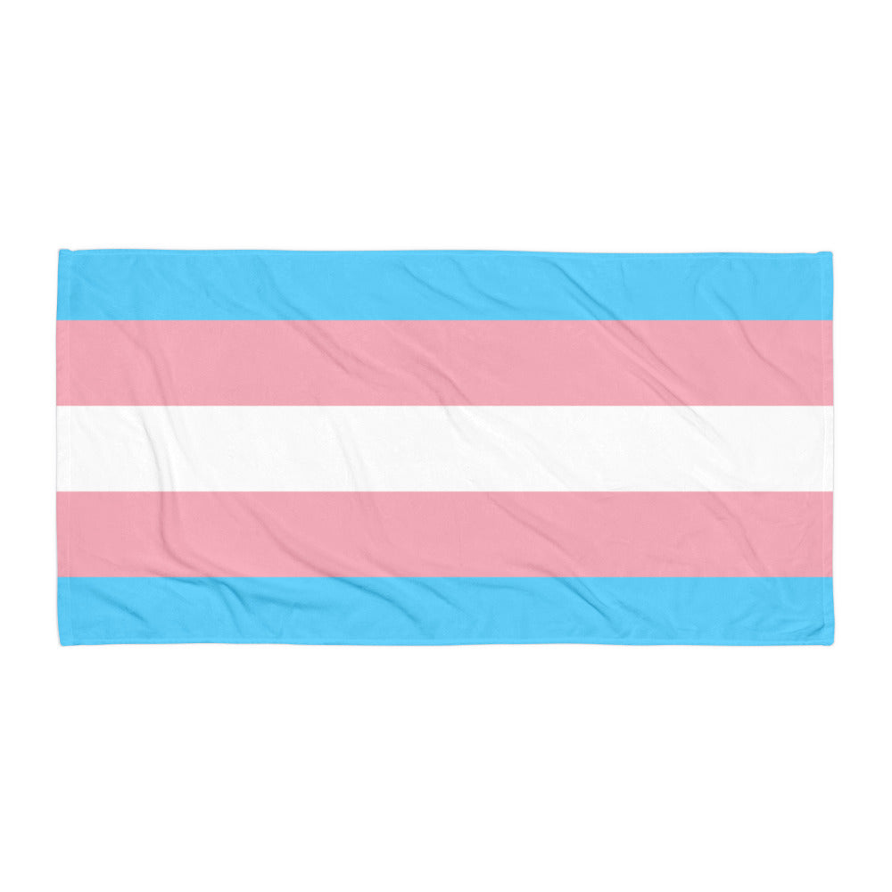  Transgender Pride Flag Towel by Queer In The World Originals sold by Queer In The World: The Shop - LGBT Merch Fashion