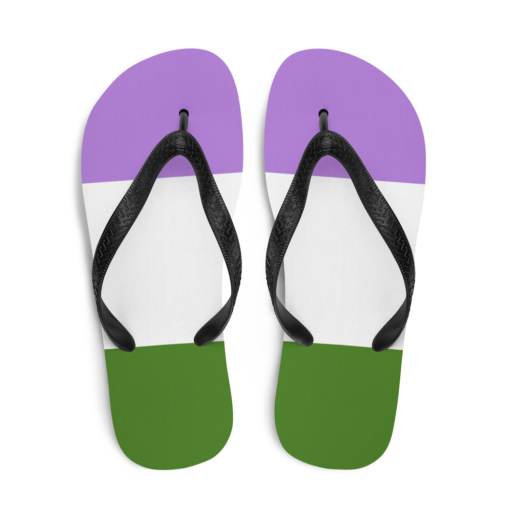  Genderqueer Pride Flip-Flops by Queer In The World Originals sold by Queer In The World: The Shop - LGBT Merch Fashion