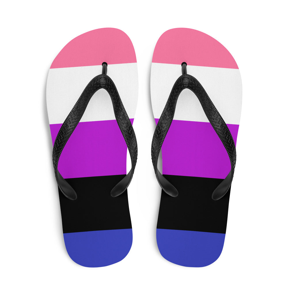  Genderfluid Pride Flip-Flops by Queer In The World Originals sold by Queer In The World: The Shop - LGBT Merch Fashion