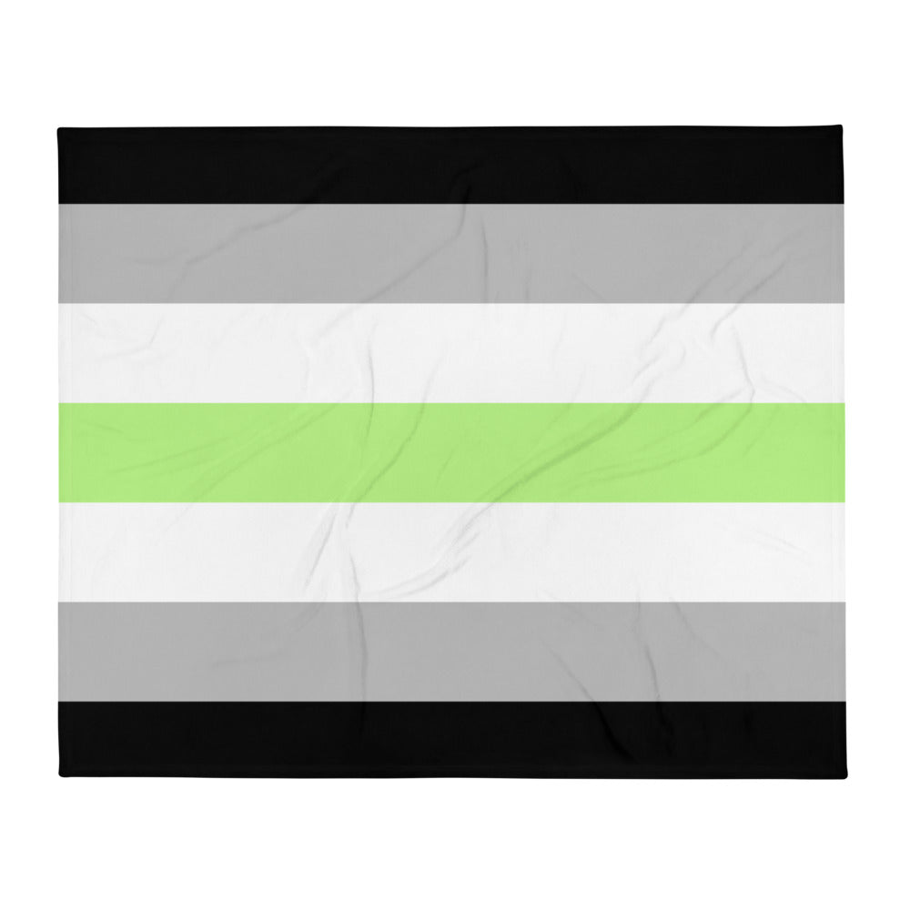  Agender Flag Throw Blanket by Queer In The World Originals sold by Queer In The World: The Shop - LGBT Merch Fashion
