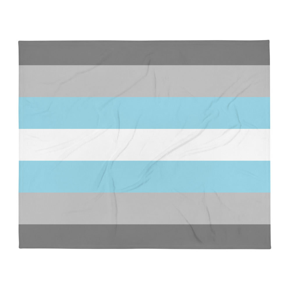  Demiboy Flag Throw Blanket by Queer In The World Originals sold by Queer In The World: The Shop - LGBT Merch Fashion