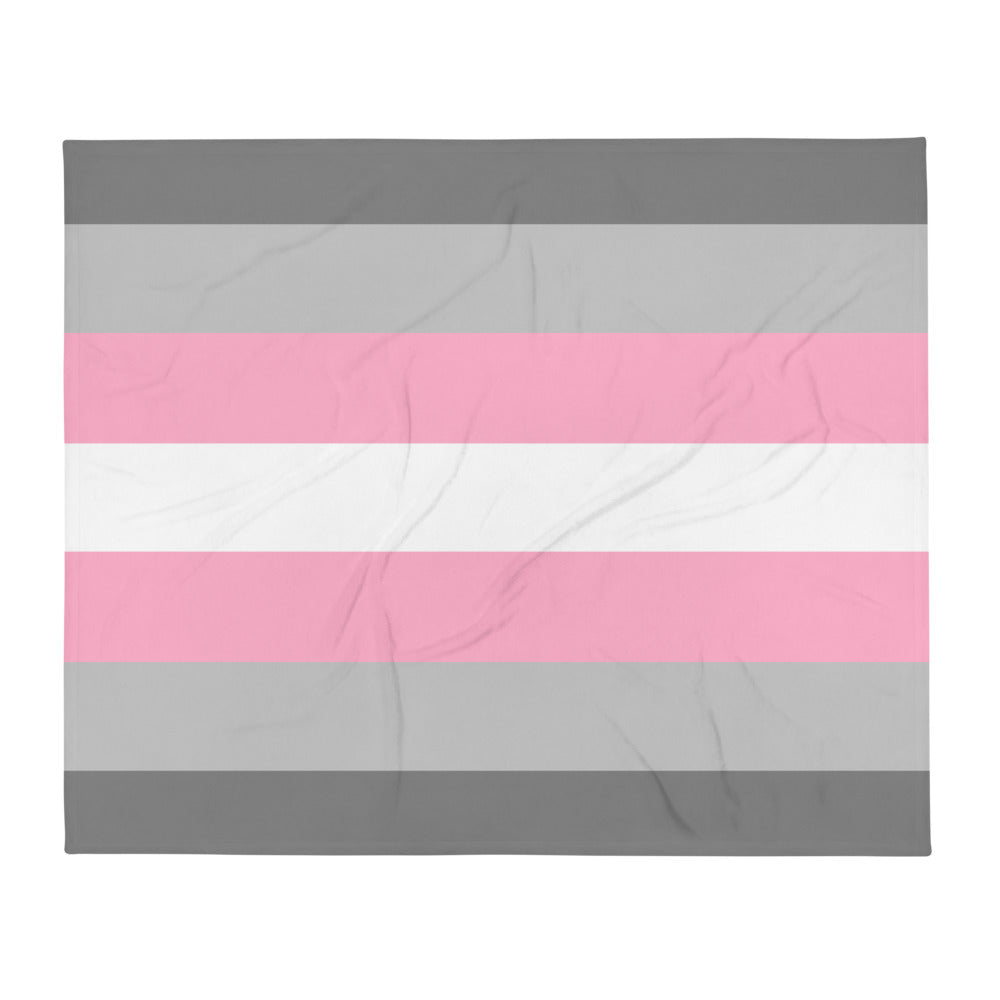  Demigirl Flag Throw Blanket by Queer In The World Originals sold by Queer In The World: The Shop - LGBT Merch Fashion