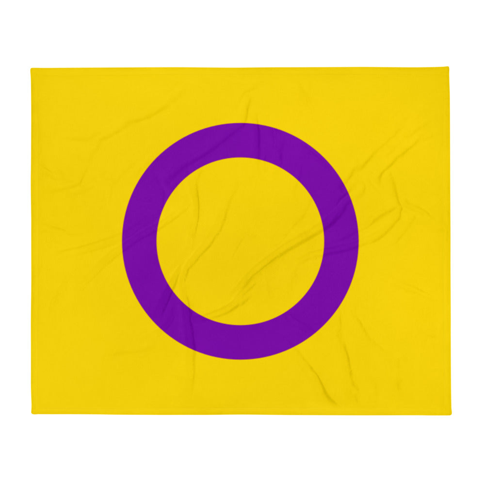  Intersex Flag Throw Blanket by Queer In The World Originals sold by Queer In The World: The Shop - LGBT Merch Fashion