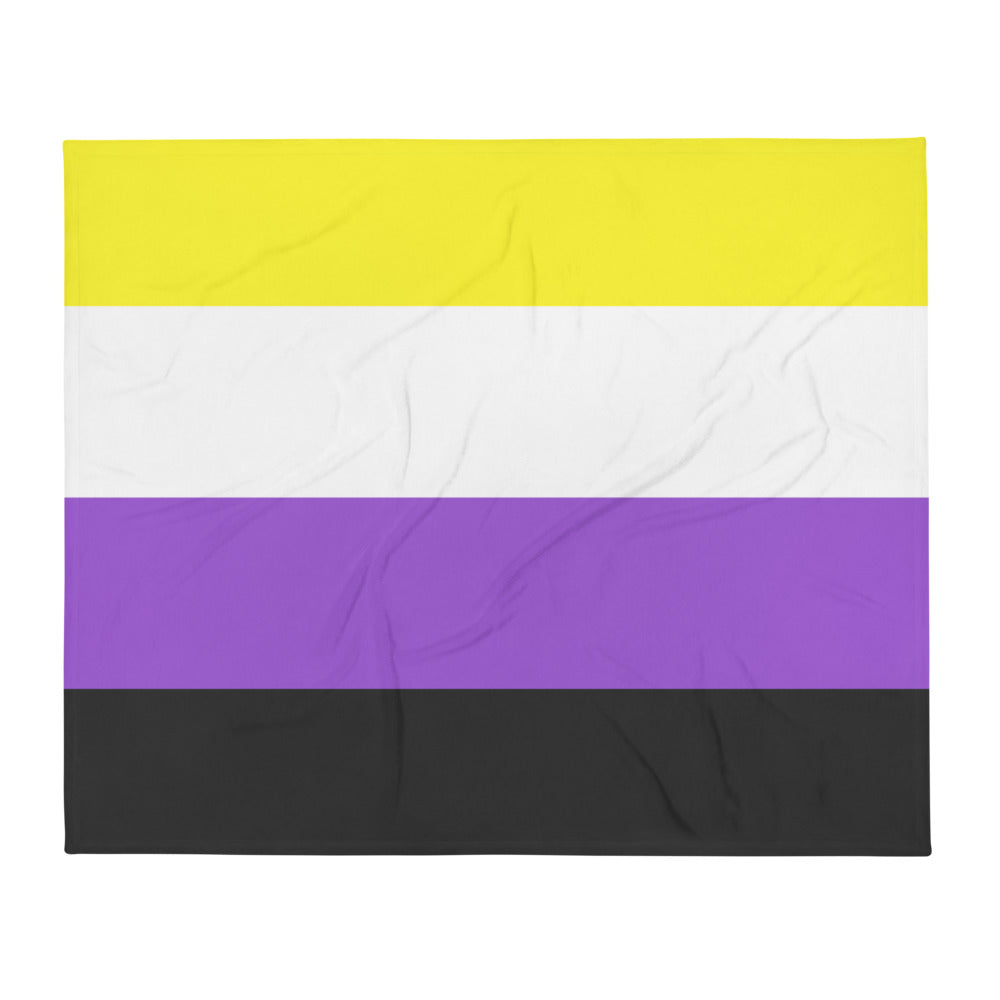  Non-Binary Throw Blanket by Queer In The World Originals sold by Queer In The World: The Shop - LGBT Merch Fashion