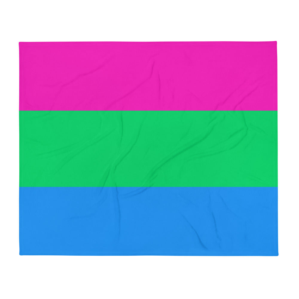  Polysexual Flag Throw Blanket by Queer In The World Originals sold by Queer In The World: The Shop - LGBT Merch Fashion
