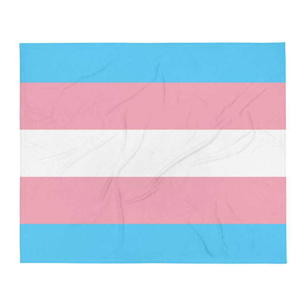  Transgender Flag Throw Blanket by Queer In The World Originals sold by Queer In The World: The Shop - LGBT Merch Fashion
