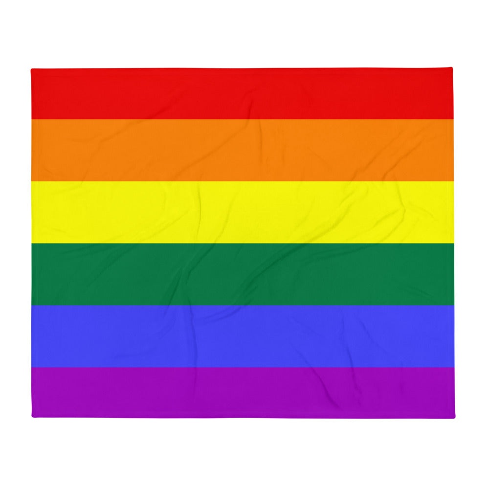 Gay Pride Throw Blanket by Queer In The World Originals sold by Queer In The World: The Shop - LGBT Merch Fashion