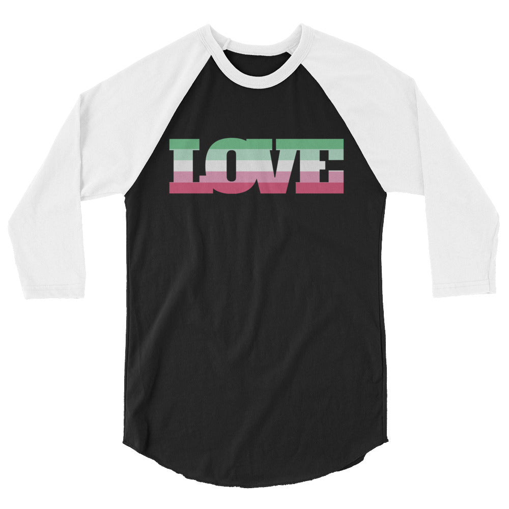 undefined Abrosexual Pride 3/4 Sleeve Raglan Shirt by Queer In The World Originals sold by Queer In The World: The Shop - LGBT Merch Fashion