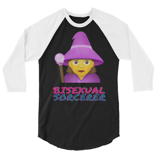 undefined Bisexual Sorcerer 3/4 Sleeve Raglan Shirt by Queer In The World Originals sold by Queer In The World: The Shop - LGBT Merch Fashion