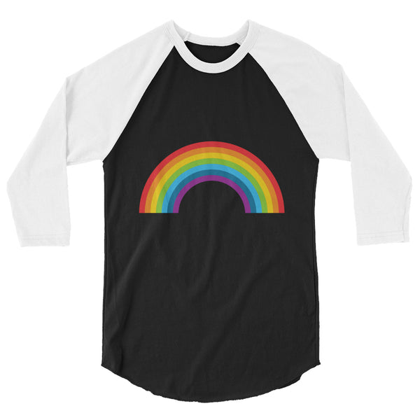 undefined Rainbow 3/4 Sleeve Raglan Shirt by Printful sold by Queer In The World: The Shop - LGBT Merch Fashion