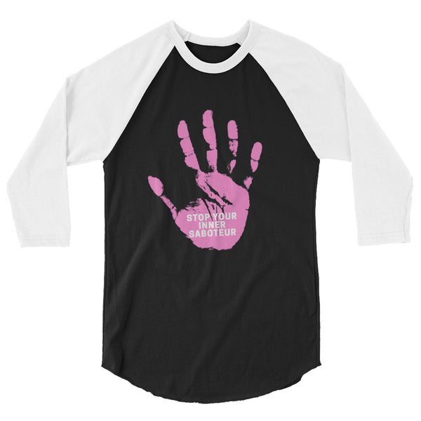 undefined Stop Your Inner Saboteur 3/4 Sleeve Raglan Shirt by Queer In The World Originals sold by Queer In The World: The Shop - LGBT Merch Fashion