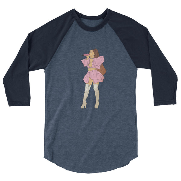 undefined Ariana Grande 3/4 Sleeve Raglan Shirt by Queer In The World Originals sold by Queer In The World: The Shop - LGBT Merch Fashion