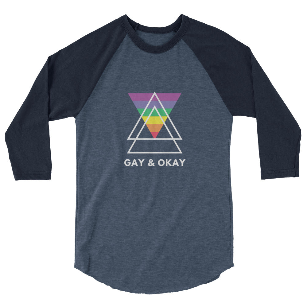 undefined Gay & Ok 3/4 Sleeve Raglan Shirt by Queer In The World Originals sold by Queer In The World: The Shop - LGBT Merch Fashion