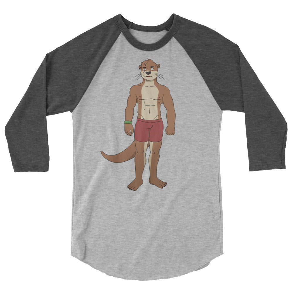 Gay Otter 3/4 Sleeve Raglan Shirt