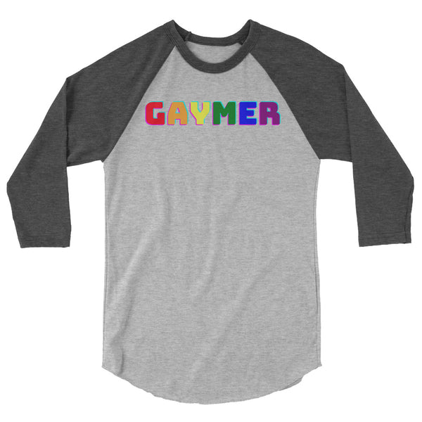 undefined Gaymer 3/4 Sleeve Raglan Shirt by Queer In The World Originals sold by Queer In The World: The Shop - LGBT Merch Fashion