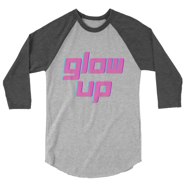 undefined Glow Up 3/4 Sleeve Raglan Shirt by Queer In The World Originals sold by Queer In The World: The Shop - LGBT Merch Fashion