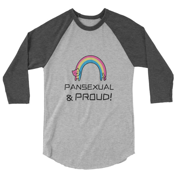 undefined Pansexual & Proud 3/4 Sleeve Raglan Shirt by Queer In The World Originals sold by Queer In The World: The Shop - LGBT Merch Fashion