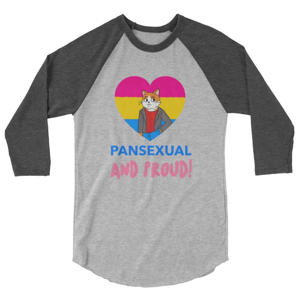 undefined Pansexual And Proud 3/4 Sleeve Raglan Shirt by Queer In The World Originals sold by Queer In The World: The Shop - LGBT Merch Fashion