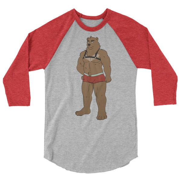 undefined Gay Bear 3/4 Sleeve Raglan Shirt by Queer In The World Originals sold by Queer In The World: The Shop - LGBT Merch Fashion