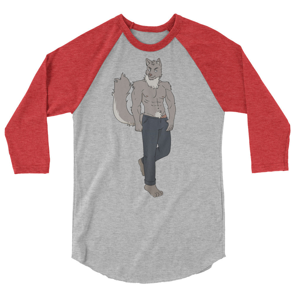 undefined Gay Wolf 3/4 Sleeve Raglan Shirt by Queer In The World Originals sold by Queer In The World: The Shop - LGBT Merch Fashion