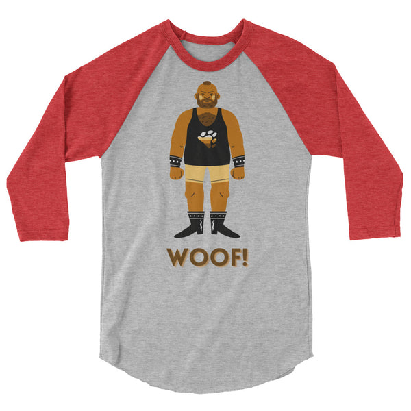 undefined Woof! Gay Bear 3/4 Sleeve Raglan Shirt by Queer In The World Originals sold by Queer In The World: The Shop - LGBT Merch Fashion