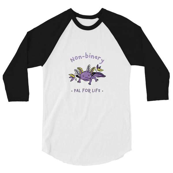 undefined Non-Binary Pal For Life 3/4 Sleeve Raglan Shirt by Queer In The World Originals sold by Queer In The World: The Shop - LGBT Merch Fashion