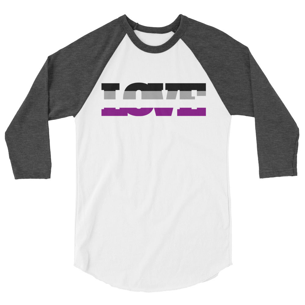 undefined Asexual Love 3/4 Sleeve Raglan Shirt by Queer In The World Originals sold by Queer In The World: The Shop - LGBT Merch Fashion