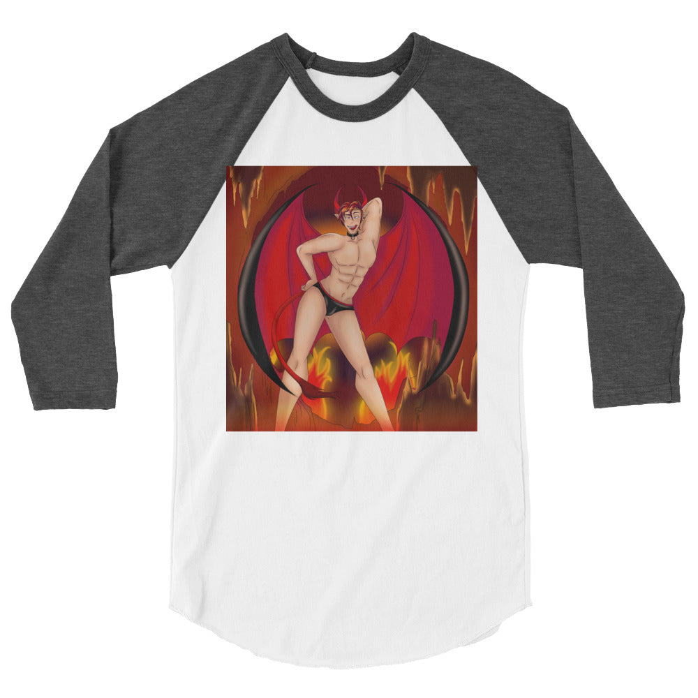 undefined The Demon Of Homosexuality 3/4 Sleeve Raglan Shirt by Queer In The World Originals sold by Queer In The World: The Shop - LGBT Merch Fashion