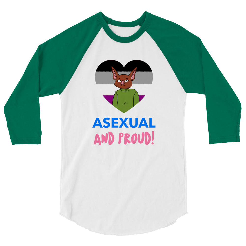 undefined Asexual And Proud 3/4 Sleeve Raglan Shirt by Queer In The World Originals sold by Queer In The World: The Shop - LGBT Merch Fashion