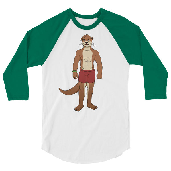 undefined Gay Otter 3/4 Sleeve Raglan Shirt by Queer In The World Originals sold by Queer In The World: The Shop - LGBT Merch Fashion