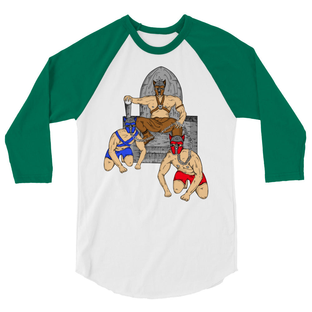 undefined Pup Play 3/4 Sleeve Raglan Shirt by Queer In The World Originals sold by Queer In The World: The Shop - LGBT Merch Fashion