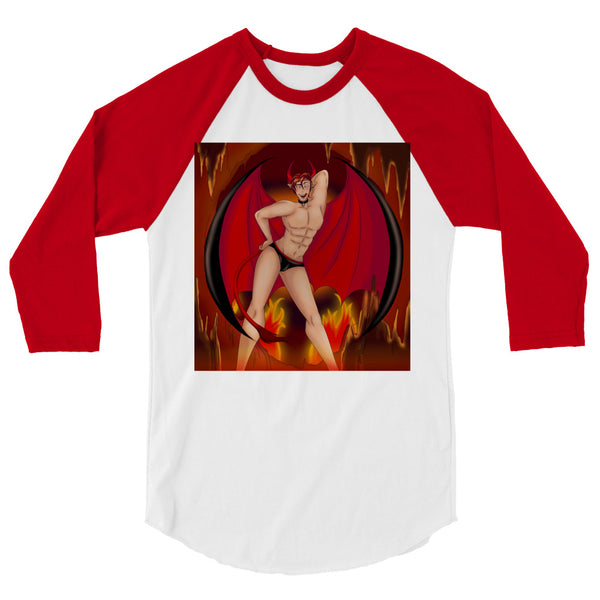 undefined The Demon Of Homosexuality 3/4 Sleeve Raglan Shirt by Queer In The World Originals sold by Queer In The World: The Shop - LGBT Merch Fashion
