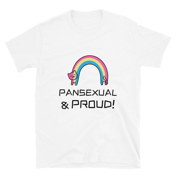 White Pansexual & Proud T-Shirt by Queer In The World Originals sold by Queer In The World: The Shop - LGBT Merch Fashion