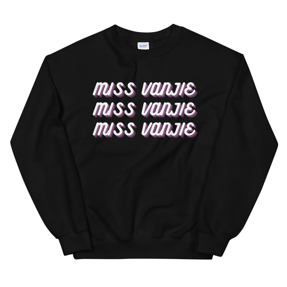 Black Miss Vanjie Unisex Sweatshirt by Queer In The World Originals sold by Queer In The World: The Shop - LGBT Merch Fashion