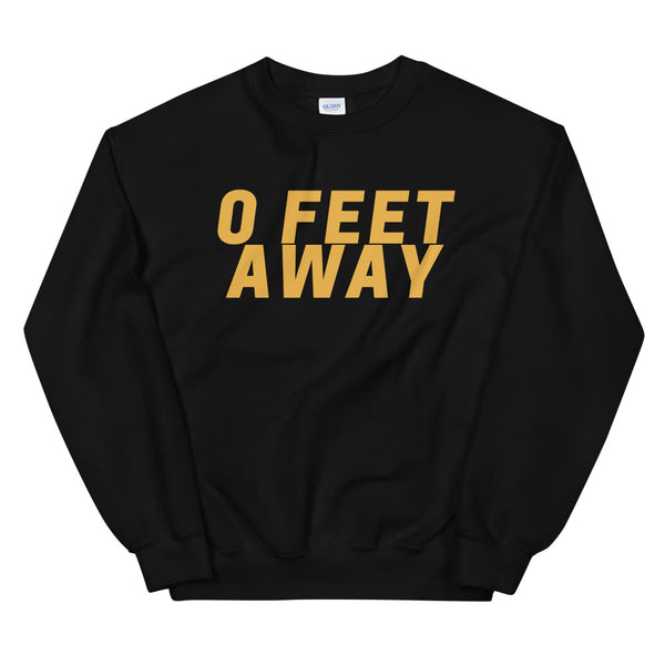 Black Zero Feet Away Grindr Unisex Sweatshirt by Queer In The World Originals sold by Queer In The World: The Shop - LGBT Merch Fashion