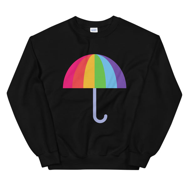 Black Gay Umbrella Unisex Sweatshirt by Queer In The World Originals sold by Queer In The World: The Shop - LGBT Merch Fashion