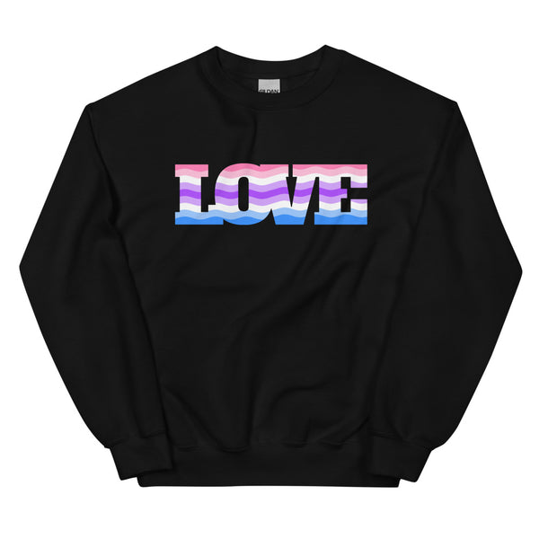 Black Alternative Genderfluid Love Unisex Sweatshirt by Queer In The World Originals sold by Queer In The World: The Shop - LGBT Merch Fashion